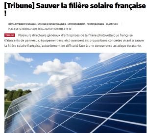 « Six propositions concrètes pour sauver la filière solaire française »