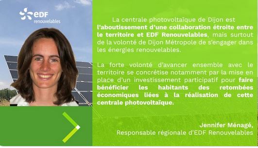 EDF Renouvelables lance une campagne de financement participatif pour la centrale PV du CET de Dijon