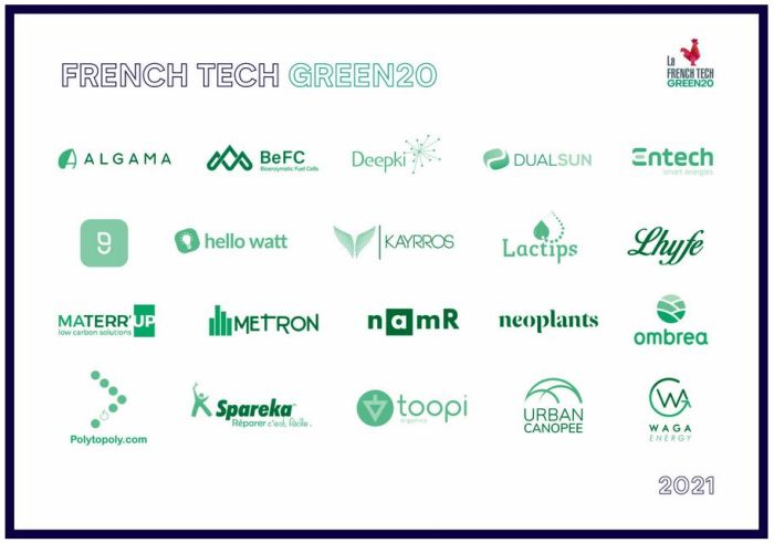 « French Tech – Green20 » : 20 start-up Greentech vont bénéficier d’un accompagnement de l’Etat