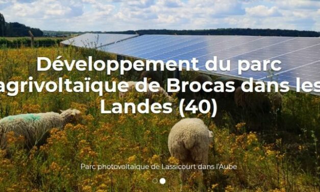 Financement participatif dédiée pour le parc agrivoltaïque de Brocas dans les Landes