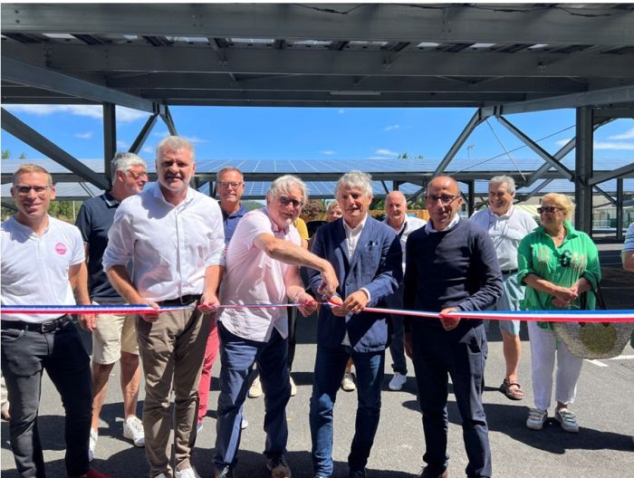Inauguration des ombrières de parking photovoltaïques de Gruissan