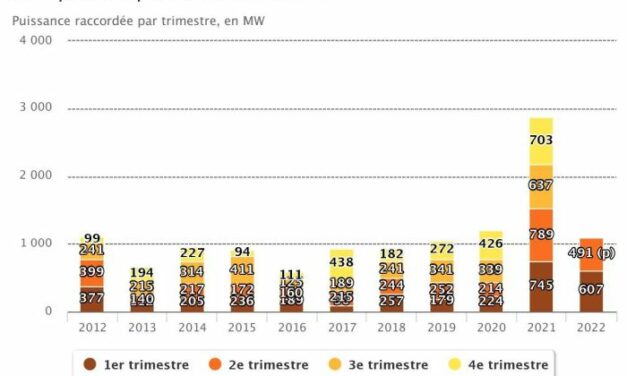 Parc solaire photovoltaïque : 1098 MW supplémentaires ont été raccordés au 1er semestre