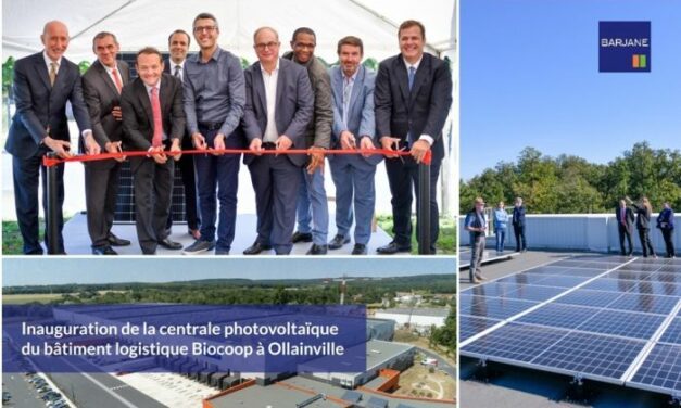 Inauguration de la centrale photovoltaïque du bâtiment logistique Biocoop à Ollainville