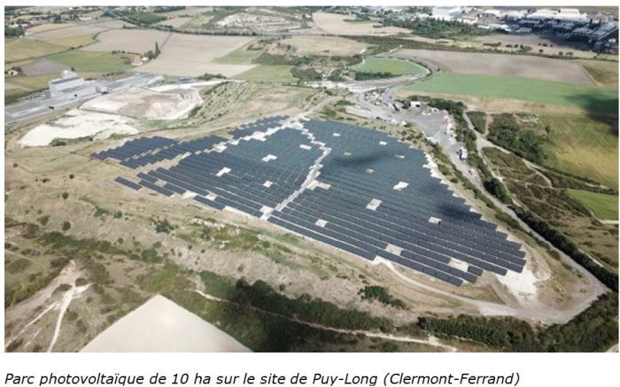 Valtom Energie Solaire inaugure la centrale PV du site de stockage de déchets de Puy-Long à Clermont-Ferrand