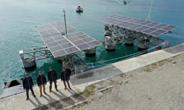 Lancement de la première ferme solaire offshore en France