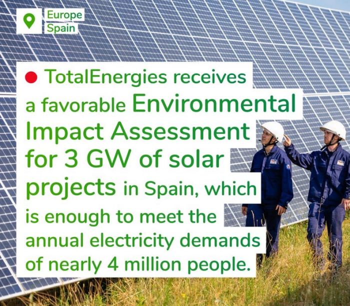 TotalEnergies reçoit les autorisations pour développer 3 GW de projets solaires en Espagne