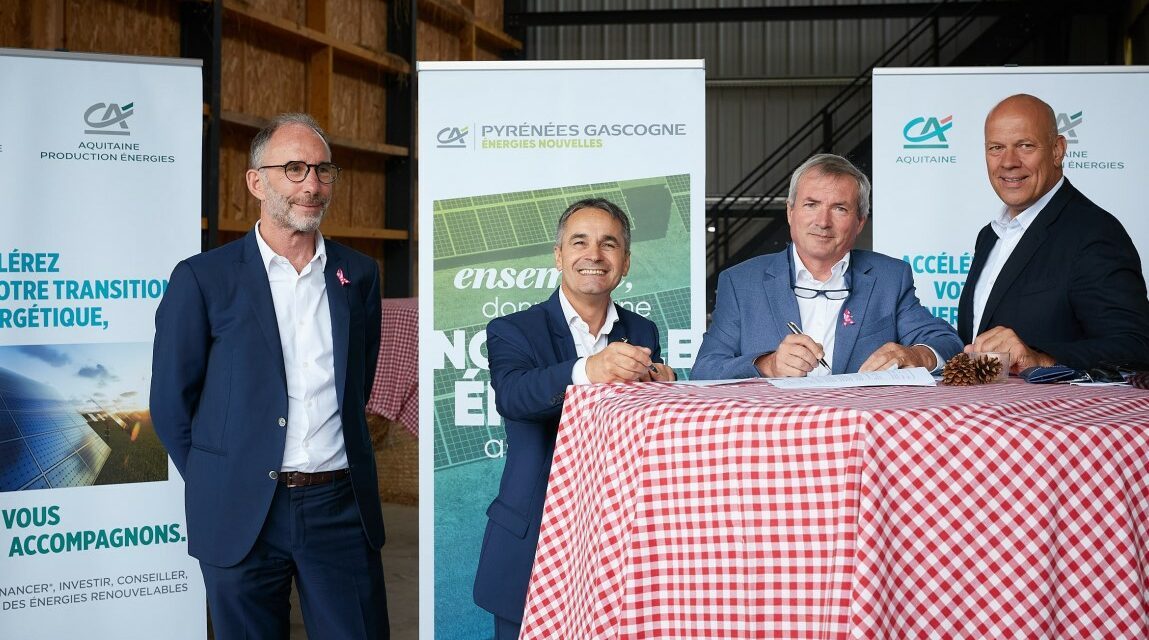 Crédit Agricole Pyrénées Gascogne et Crédit Agricole Aquitaine s’allient pour financer jusqu’à 140 centrales photovoltaïques par an