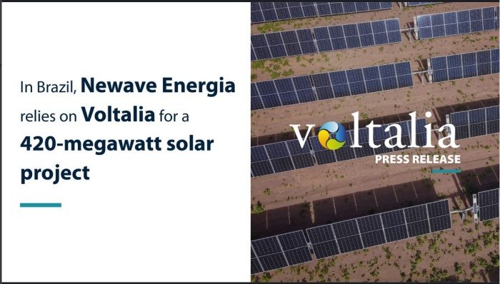 Au Brésil, Newave Energia s’appuie sur Voltalia pour un projet solaire de 420 MW