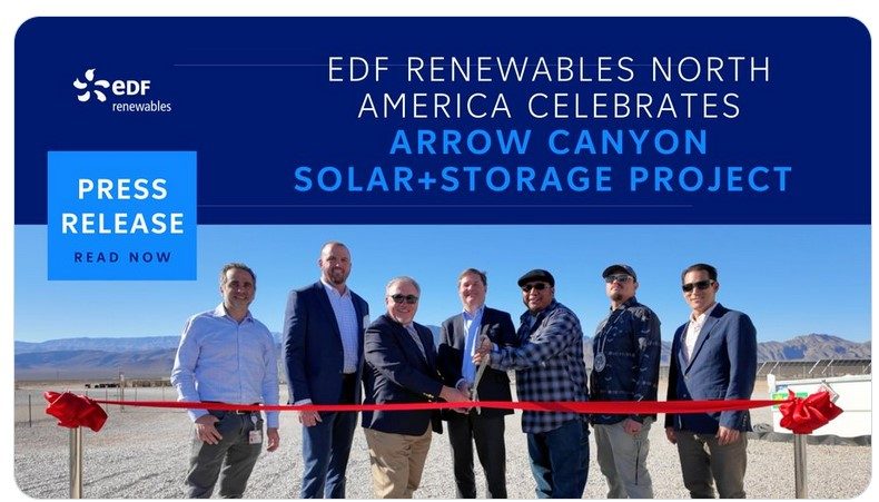 EDF Renewables North America célèbre le projet solaire+stockage d’Arrow Canyon