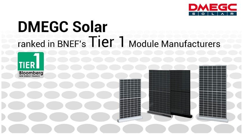 DMEGC Solar est à nouveau classé dans la liste des fabricants de modules de Tiers 1 de BNEF