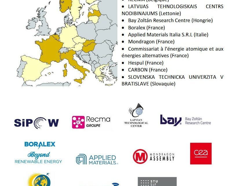 Onze partenaires pour un programme européen du recyclage du silicium des panneaux photovoltaïques