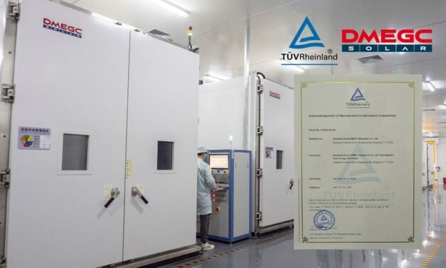 Le centre d’essais photovoltaïques de DMEGC Solar obtient la certification TÜV Rheinland