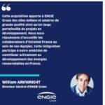 Engie Green acquiert la totalité des activités éoliennes et solaires d’Ostwind France
