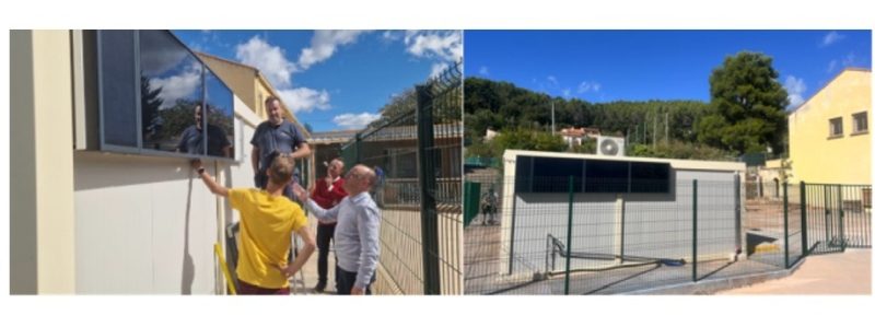 Première installation d’un chauffage aérothermique solaire SunAéro dans école