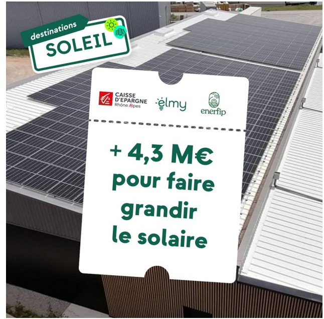 elmy poursuit obtient un financement de 3,5 M€ de la Caisse d’Epargne Rhône Alpes