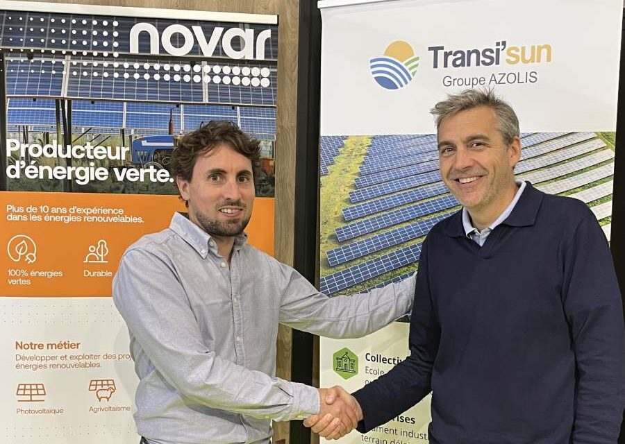 Novar et Transi&rsquo;sun s’allient pour co-développer 127 MWc de projets agrivoltaïques en France
