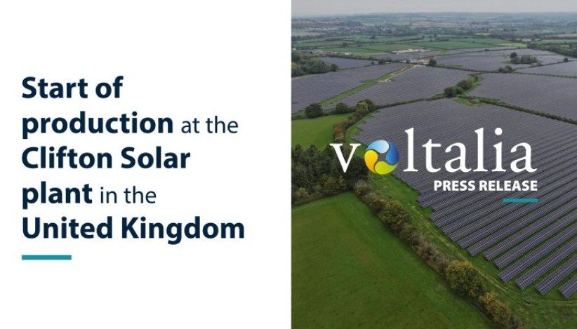 Voltalia démarre la production d’une centrale solaire de 45 MWc au Royaume-Uni