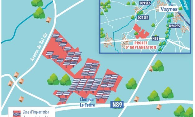 Permis de construire autorisé pour le projet de centrale solaire à Vayres, Gironde