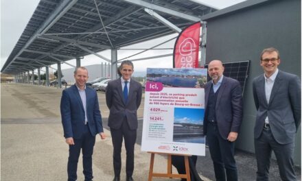 Idex inaugure les ombrières photovoltaïques d’Ainterexpo à Bourg-en-Bresse