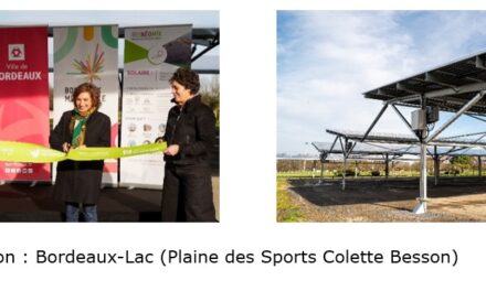 Inauguration d’une ombrière au parking de Bordeaux Lac