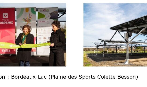 Inauguration d’une ombrière au parking de Bordeaux Lac