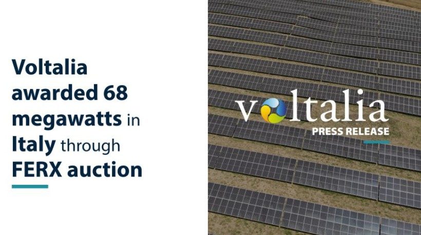 Voltalia remporte 68 MWc en Italie lors de l’appel d’offres FERX