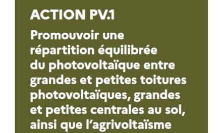 La PPE3 détaille une répartition équilibrée du PV entre petites et moyennes toitures, petites installations au sol et grandes installations