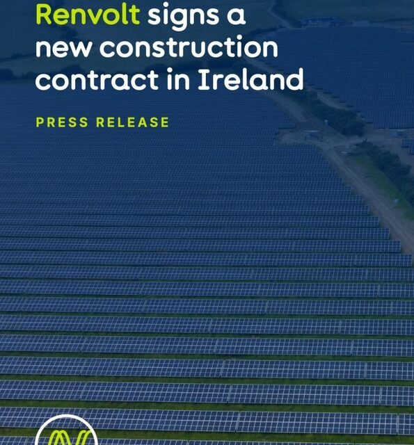 Filiale de Voltalia, Renvolt signe un contrat de construction d’une centrale de 124,2 MWc en Irlande