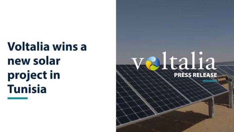 Voltalia remporte un projet solaire de 132 MWc en Tunisie