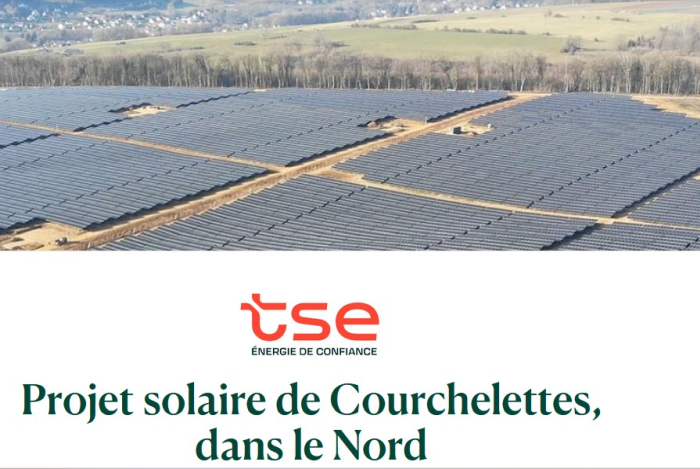 TSE lance un financement participatif pour le projet solaire des Courchelettes, dans le Nord