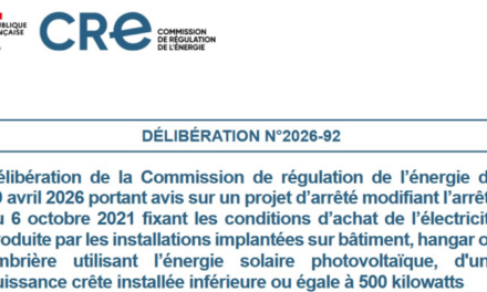 La CRE publie un avis favorable au projet d’arrêté modifiant l’arrêté S21