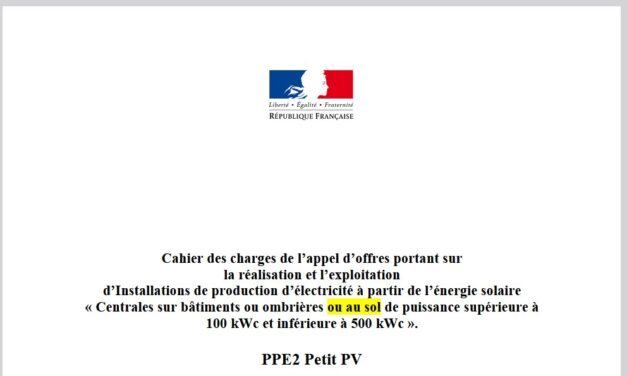 La CRE publie le cahier des charges pour la 2e période de l’AOS « Petit PV »