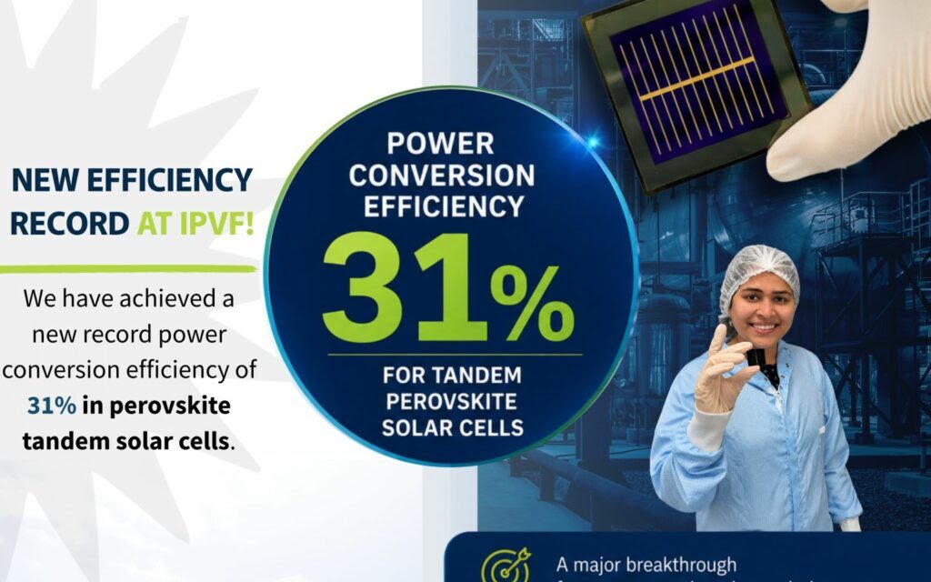Cellule tandem pérovskite-silicium : l&rsquo;IPVF et la TU Delft atteignent 31% de rendement avec des procédés industrialisables