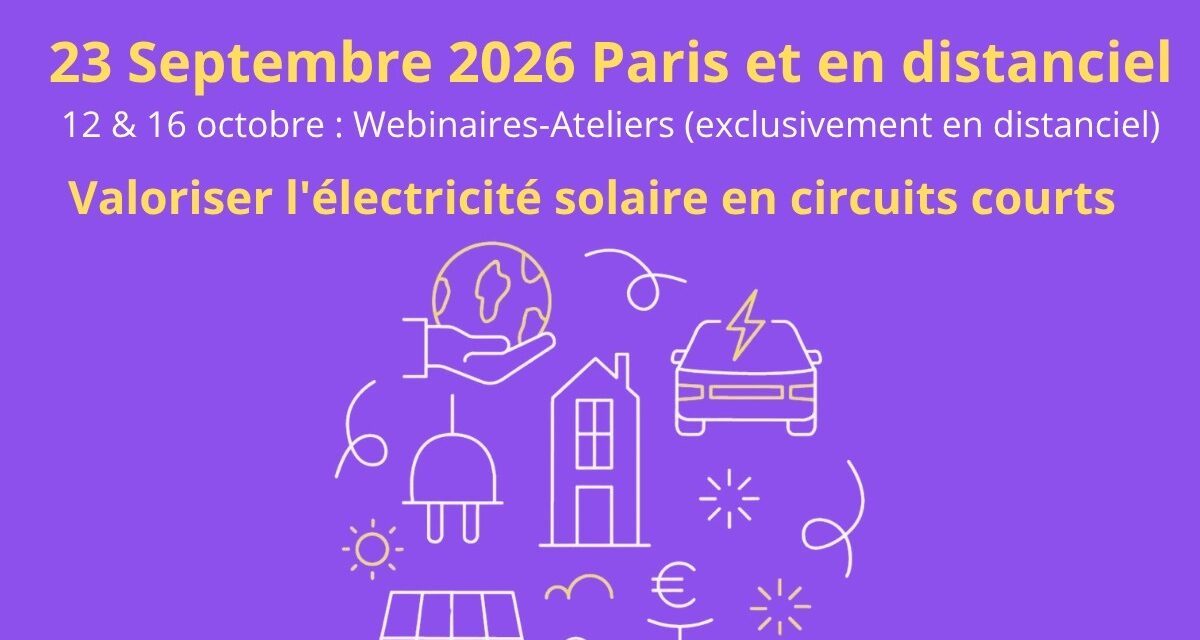 9e édition de l’Université de l’autoconsommation photovoltaïque | 23 septembre à Paris
