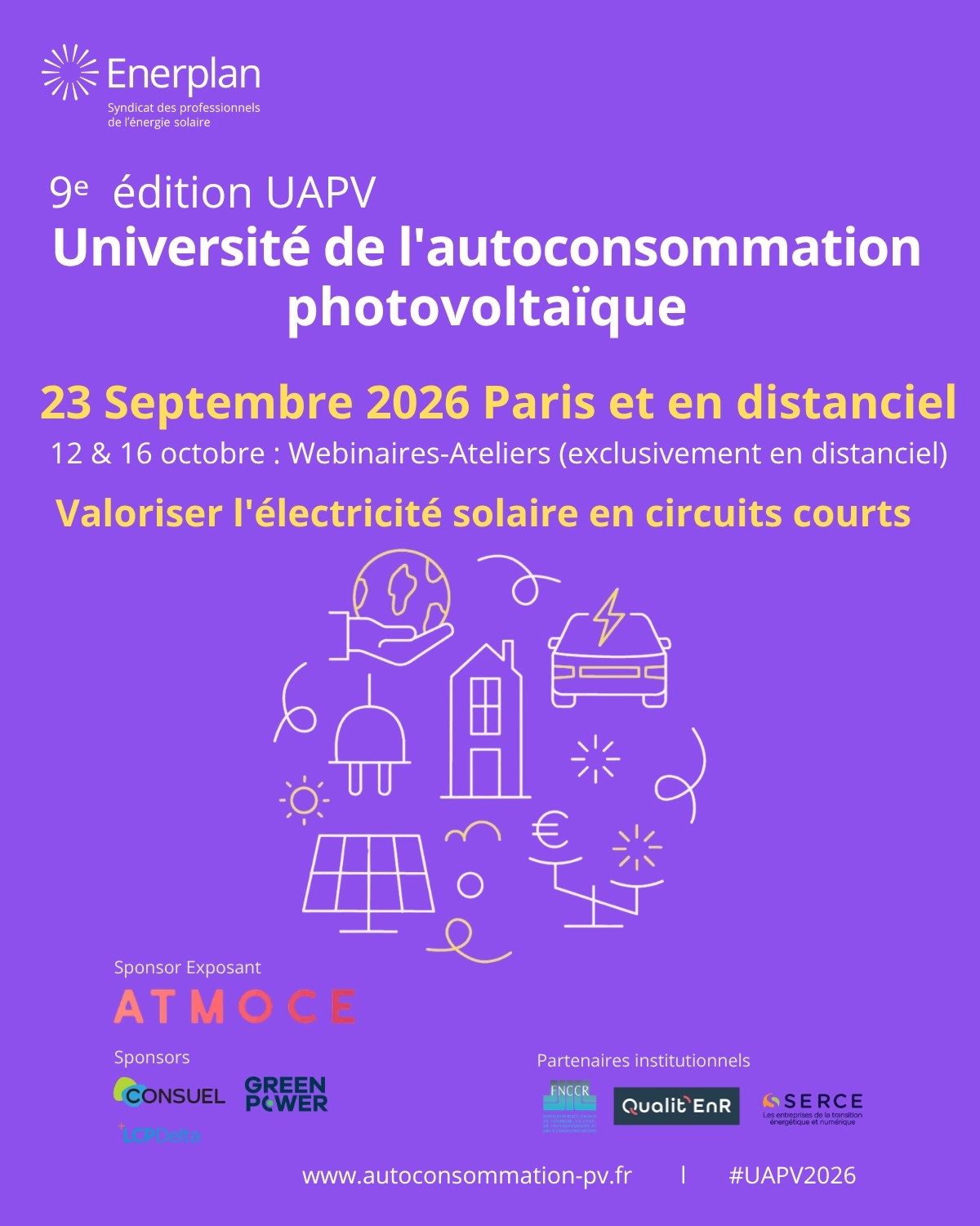 9e Université de l’autoconsommation photovoltaïque, le 23 septembre 2026 à Paris