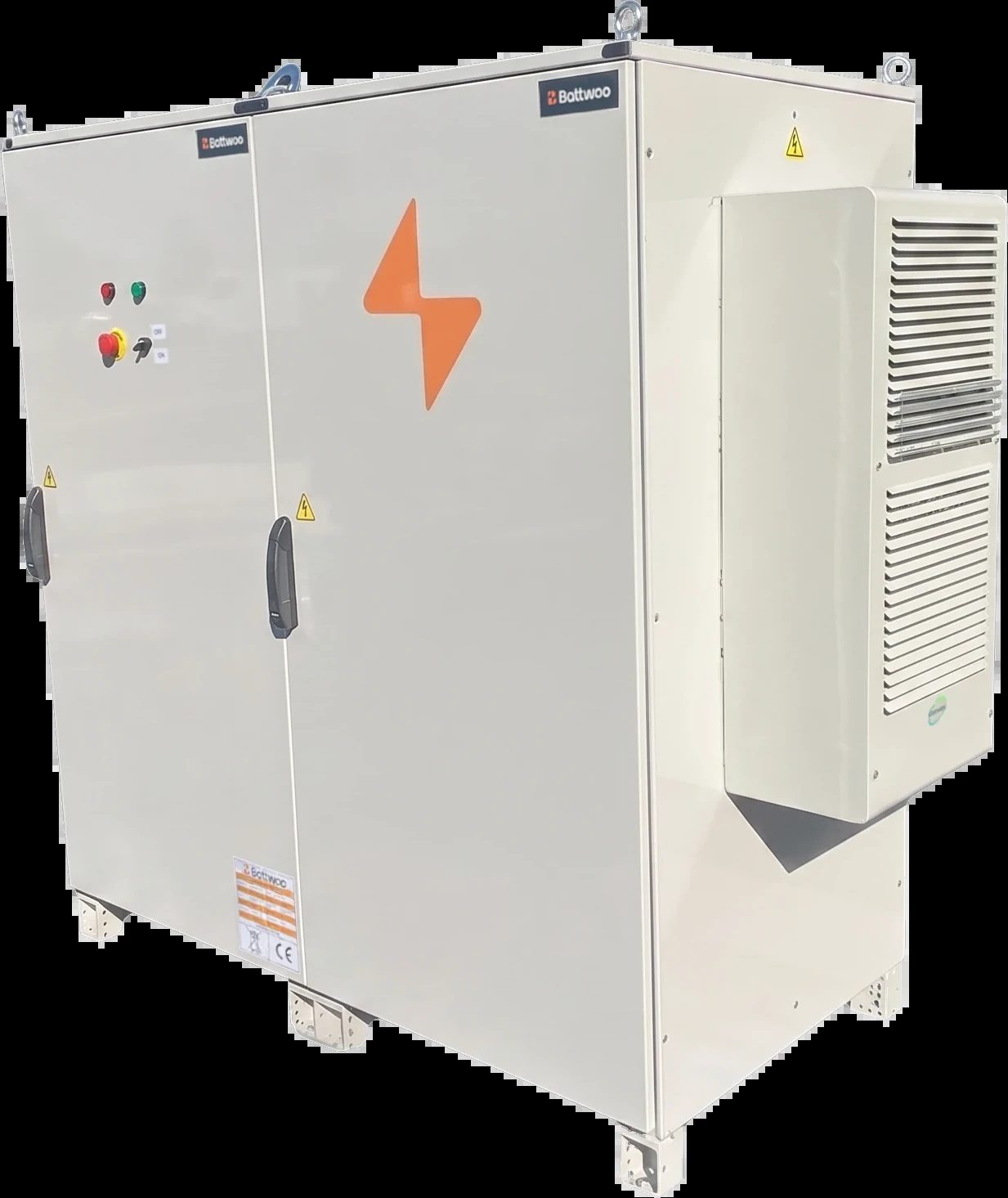 Armoire de stockage stationnaire Battwoo a base de batteries de seconde vie