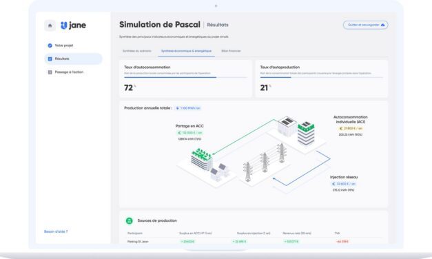 Jane lance une offre Premium de son simulateur d&rsquo;autoconsommation collective