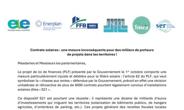 Six organisations, de la FNSEA au SER, demandent la suppression de la révision des contrats S21